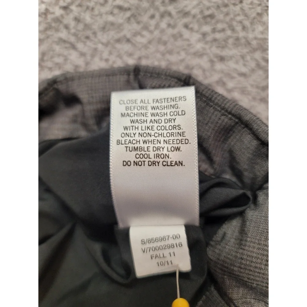 Banana Republic Men's L Large Quilted Puffer Vest Gray Cotton‎ Shell Zip Pockets